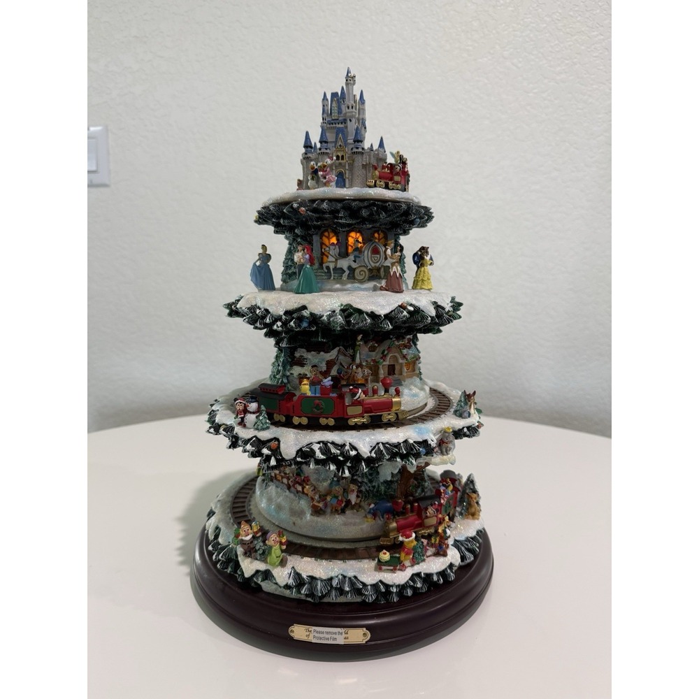 Bradford Exchange Disney Christmas Tree 75 Character ANIMATED TRAIN MUSICAL